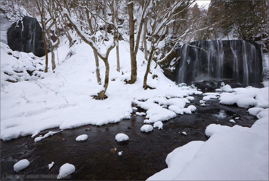 Both Tatsusawa Falls in Winter