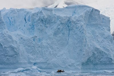 Zodiac in front of Iceberg (© Copyright - David Burren)