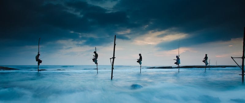 Stilt Fishing in Weligama, Sri Lanka (© Christopher White)
