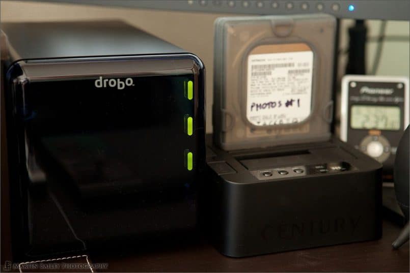 Drobo with 3 Drives Loaded