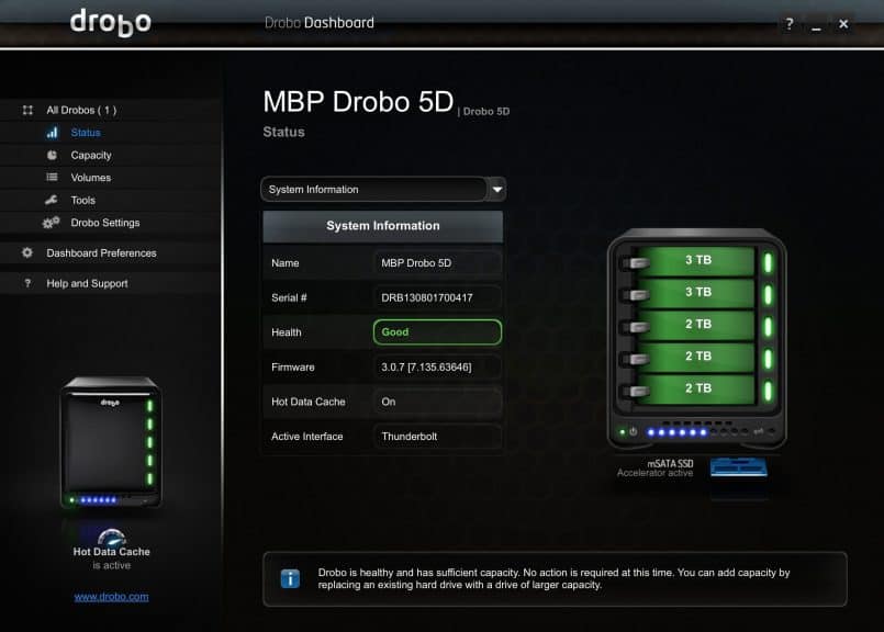 Drobo 5D Screenshot