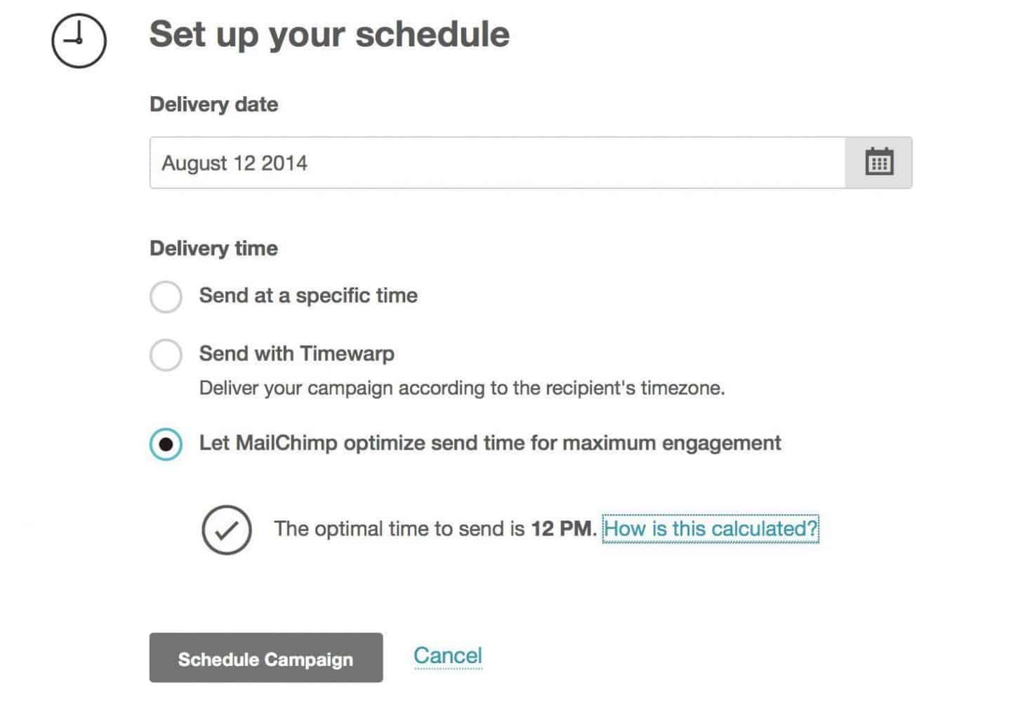 MailChimp Send Scheduling