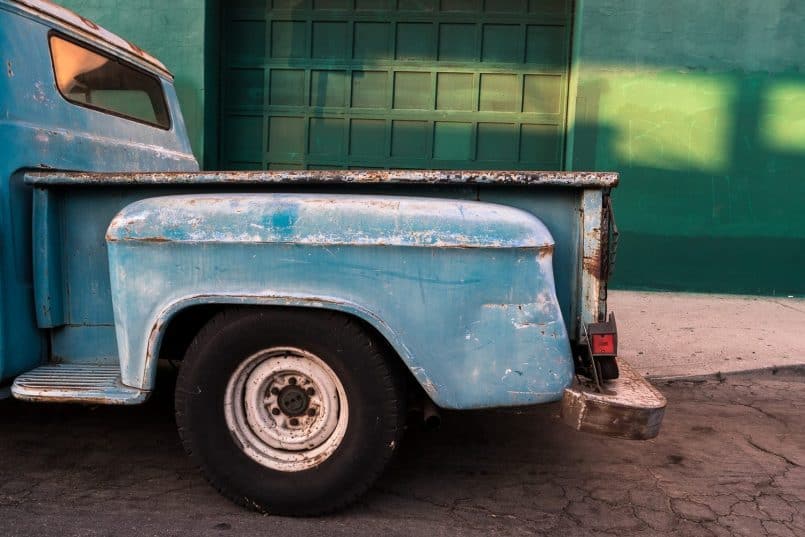 Blue Pick-up Truck by Ibarionex Perello