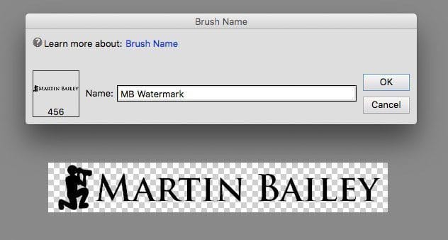Photoshop Elements - Create Watermark Brush