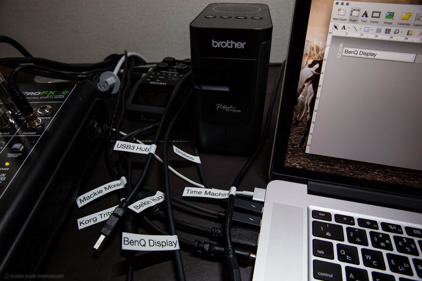 USB Cable Labels and Brother Label Printer