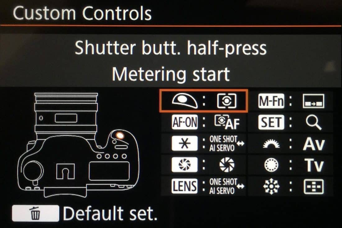 Canon EOS 5Ds R Custom Controls