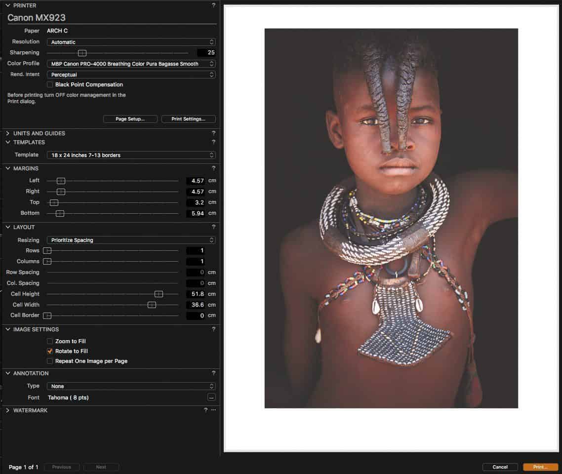 Printing from Capture One