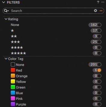 Filtering on Star Ratings and Labels