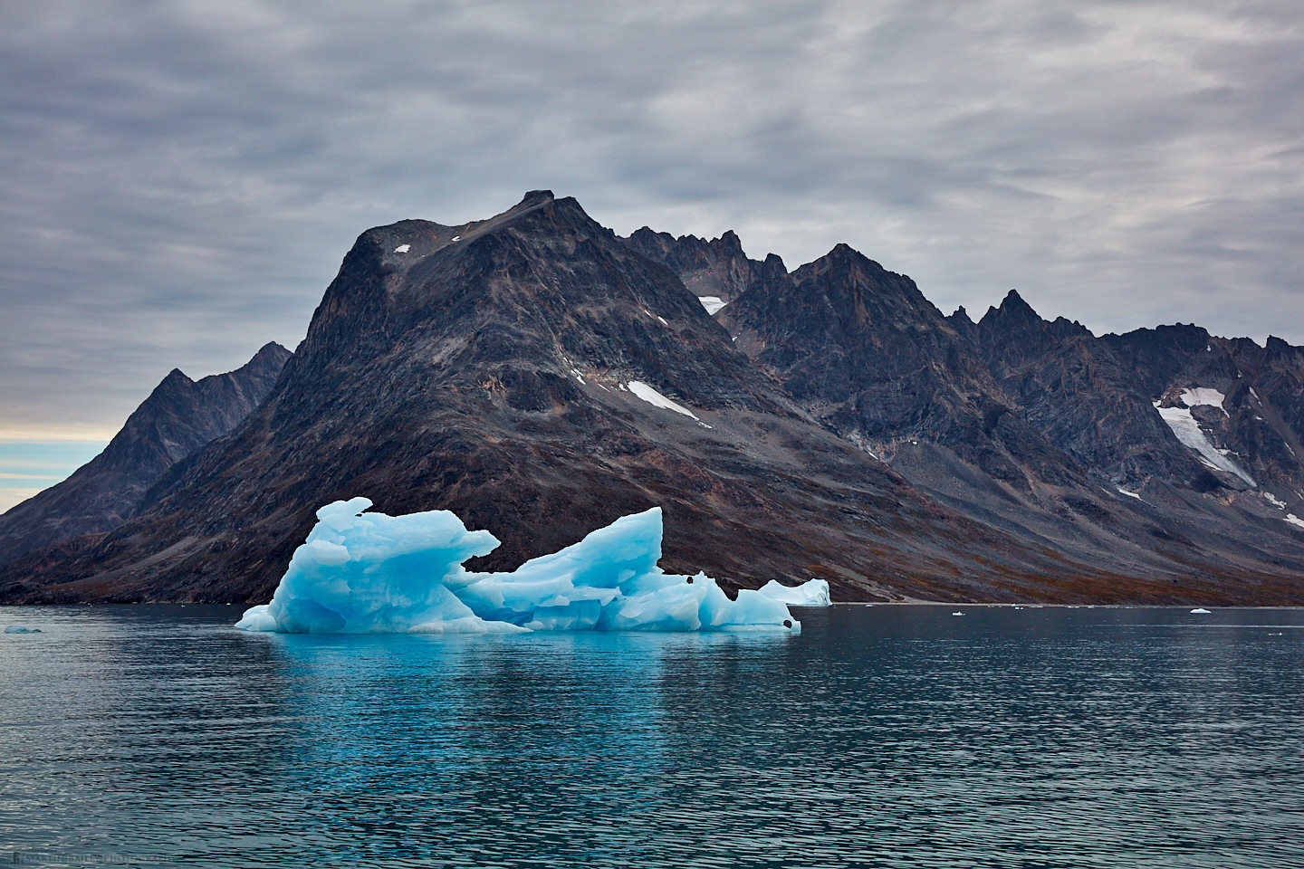 Iceberg and Mountains at Sermiligaaq Fjord