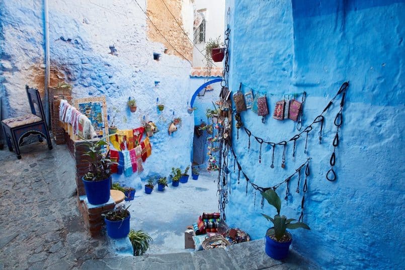 Decorated Blue City Walls