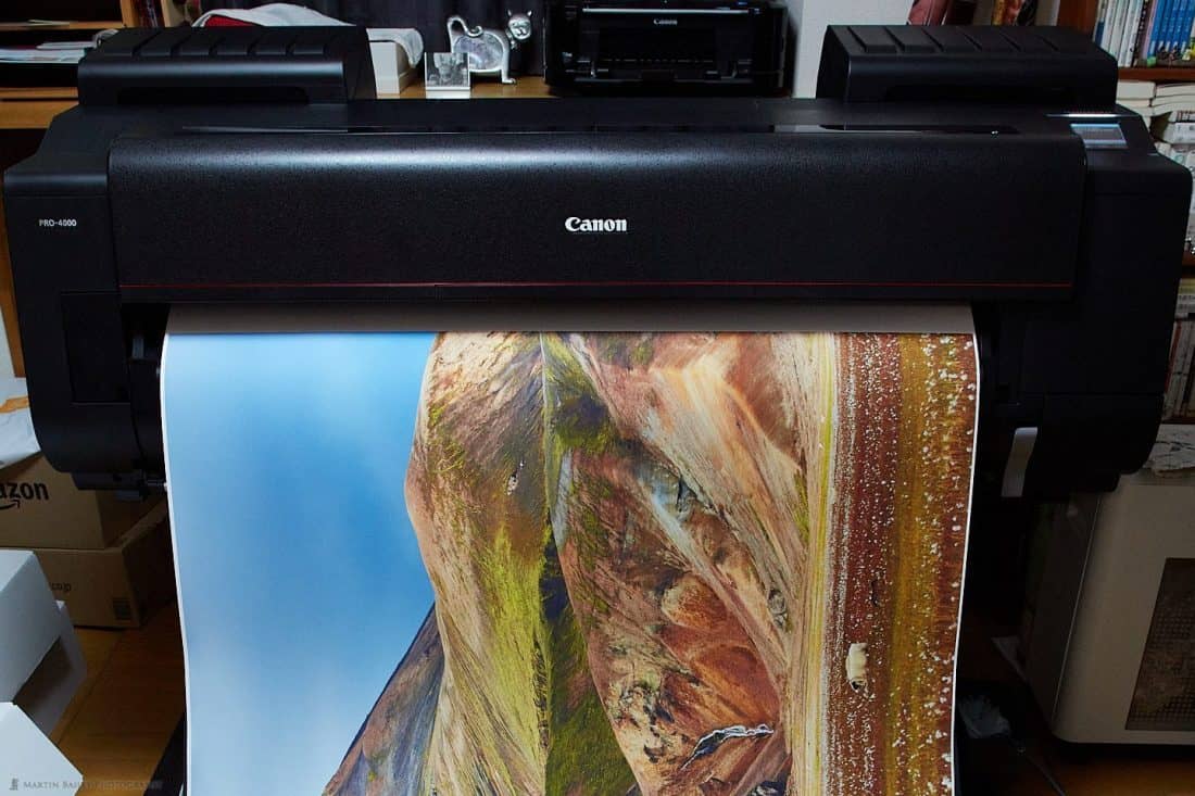 Large Format Print Emerging from PRO-4000 Printer