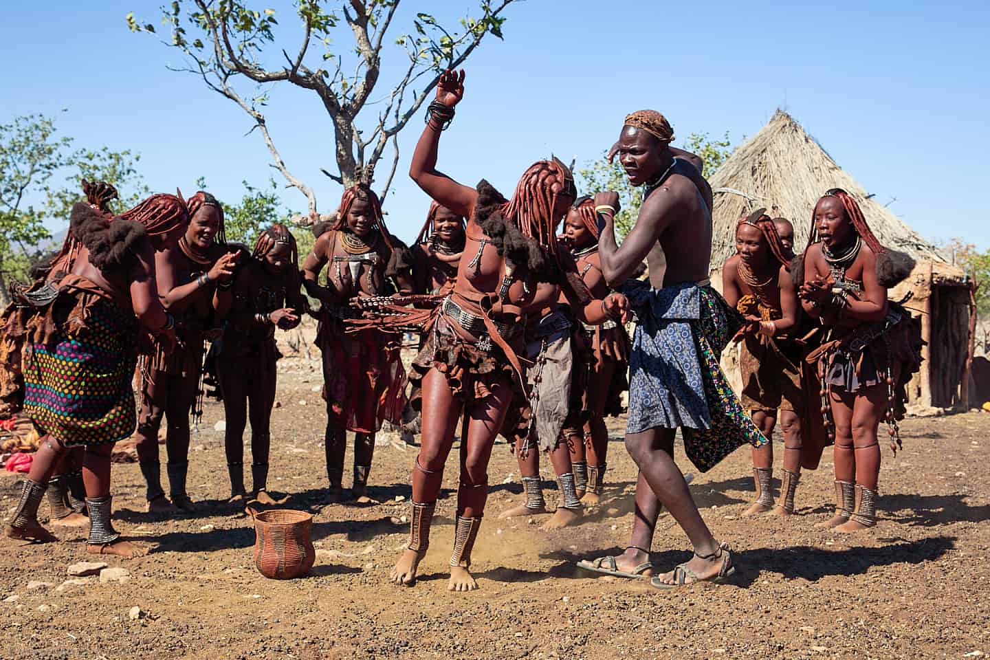 Himba Dancing in Group