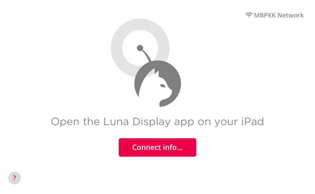 Open Luna Display on iPad