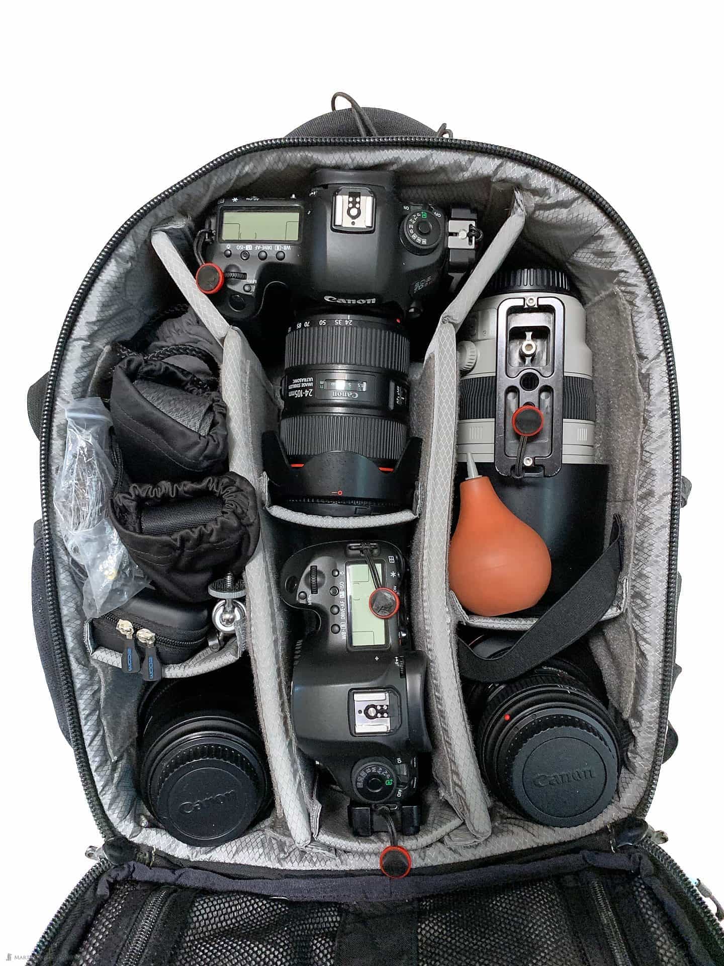 Martin's Travel Camera Bag Packed