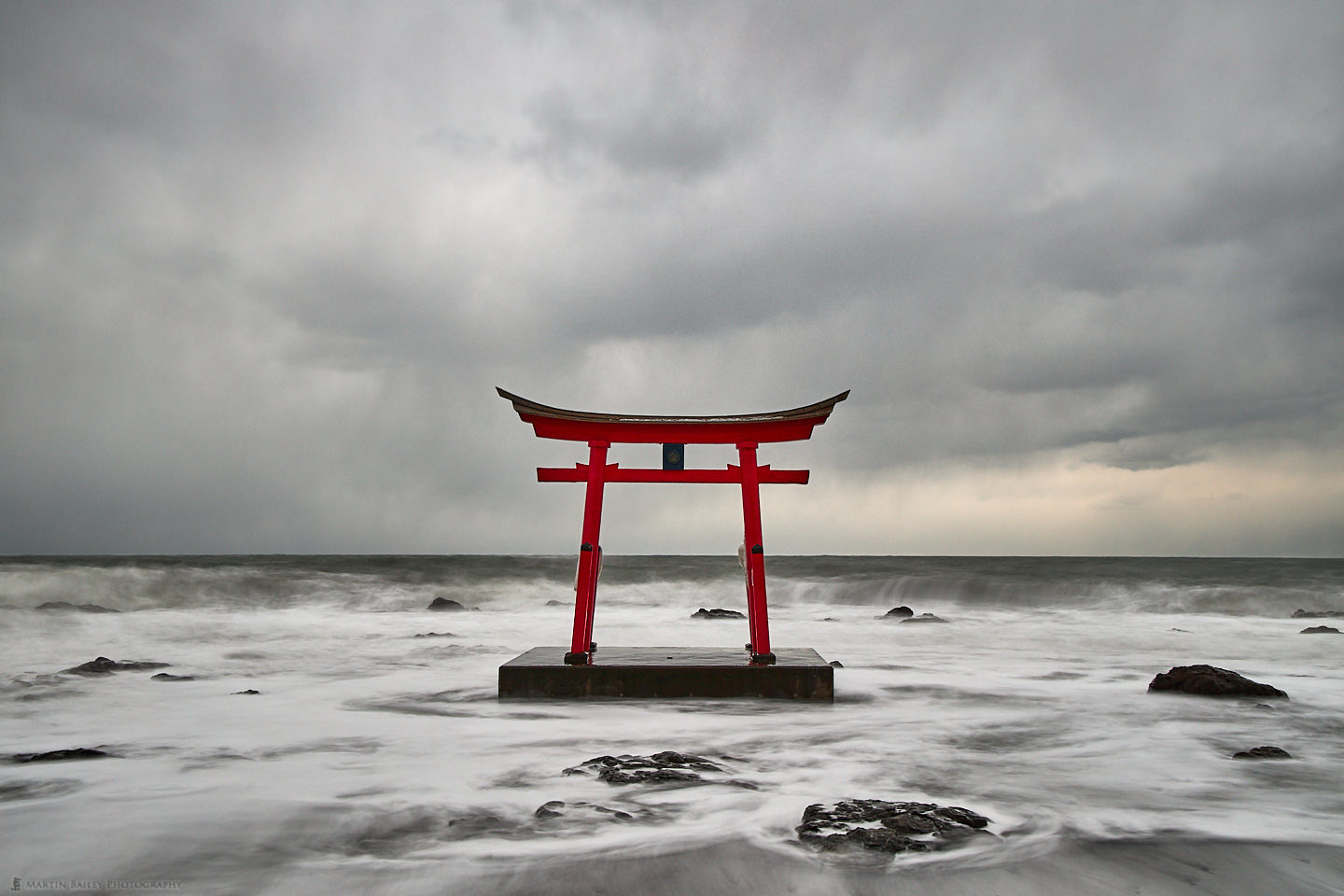Torii Gate with Snow Clouds