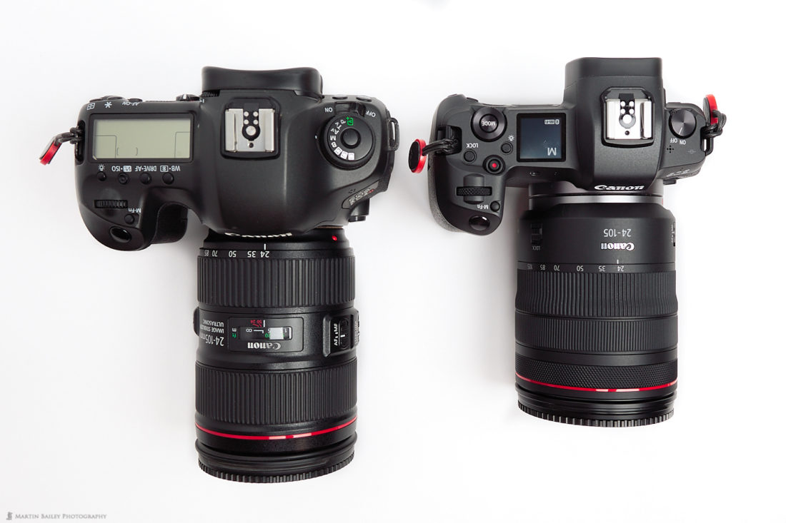 EOS 5Ds R (left) and EOS R (right)