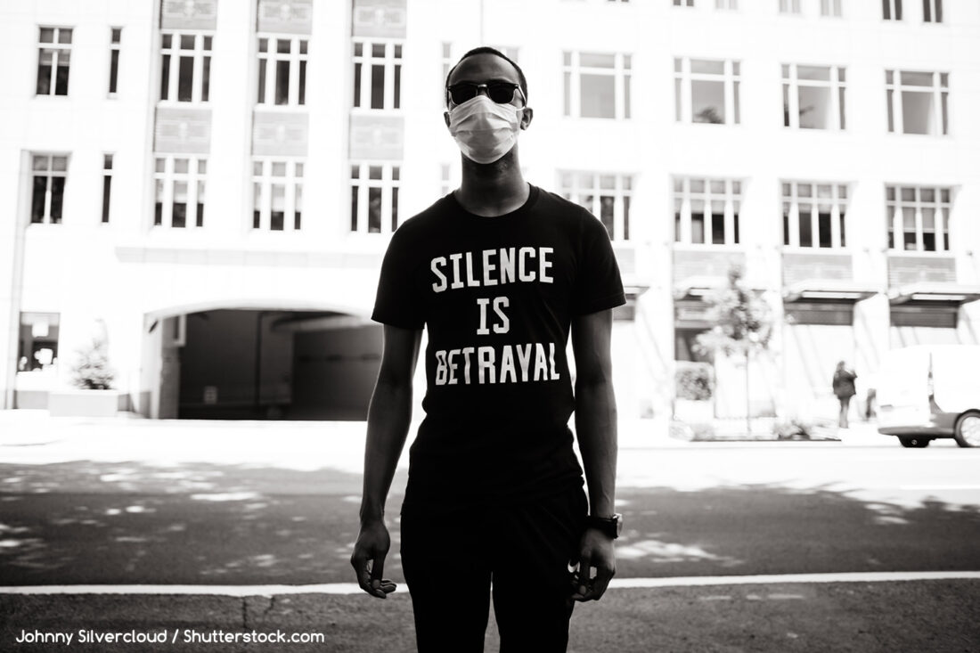 Silence is Betrayal by Johnny Silvercloud / Shutterstock