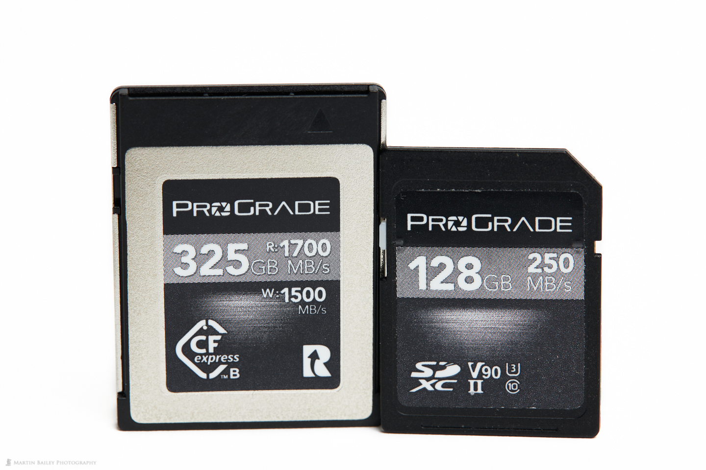 CFexpress Type B and SDXC Memory Card Comparison