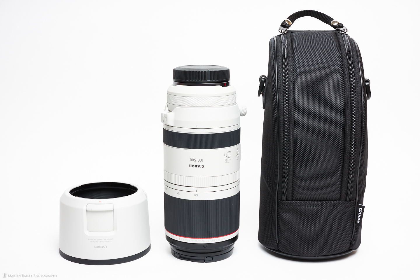 Canon RF 100-500mm Lens with Hood and Case