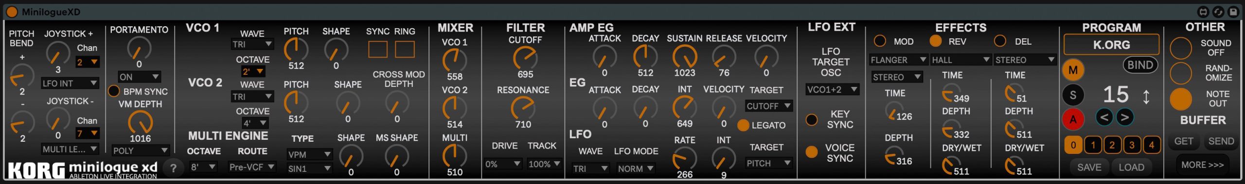 MinilogueXD Ableton Live Integration